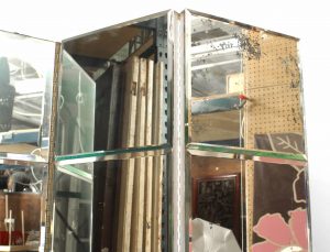 Mid-Century American Mirror 3-Fold Screen