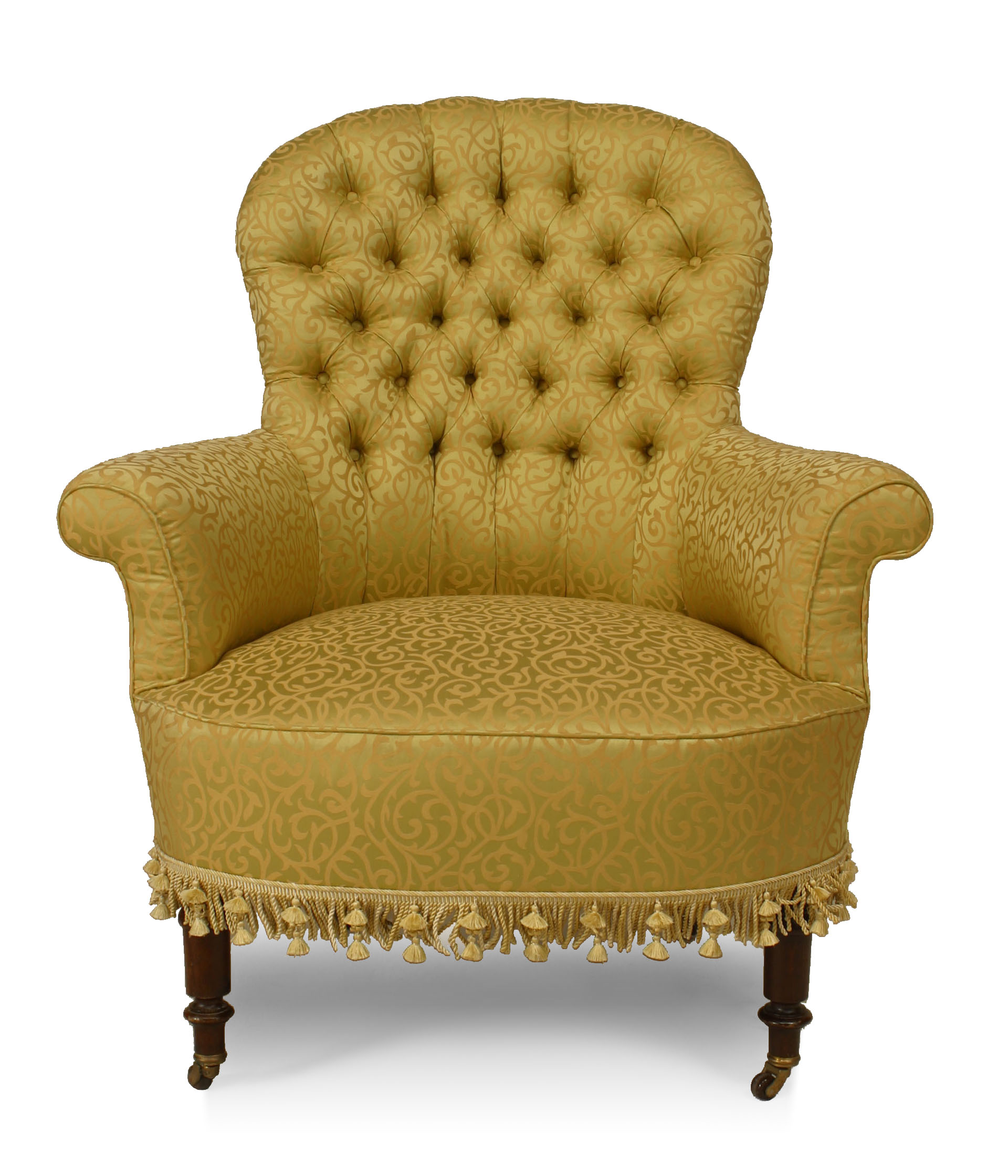 American Victorian Green Arm Chairs