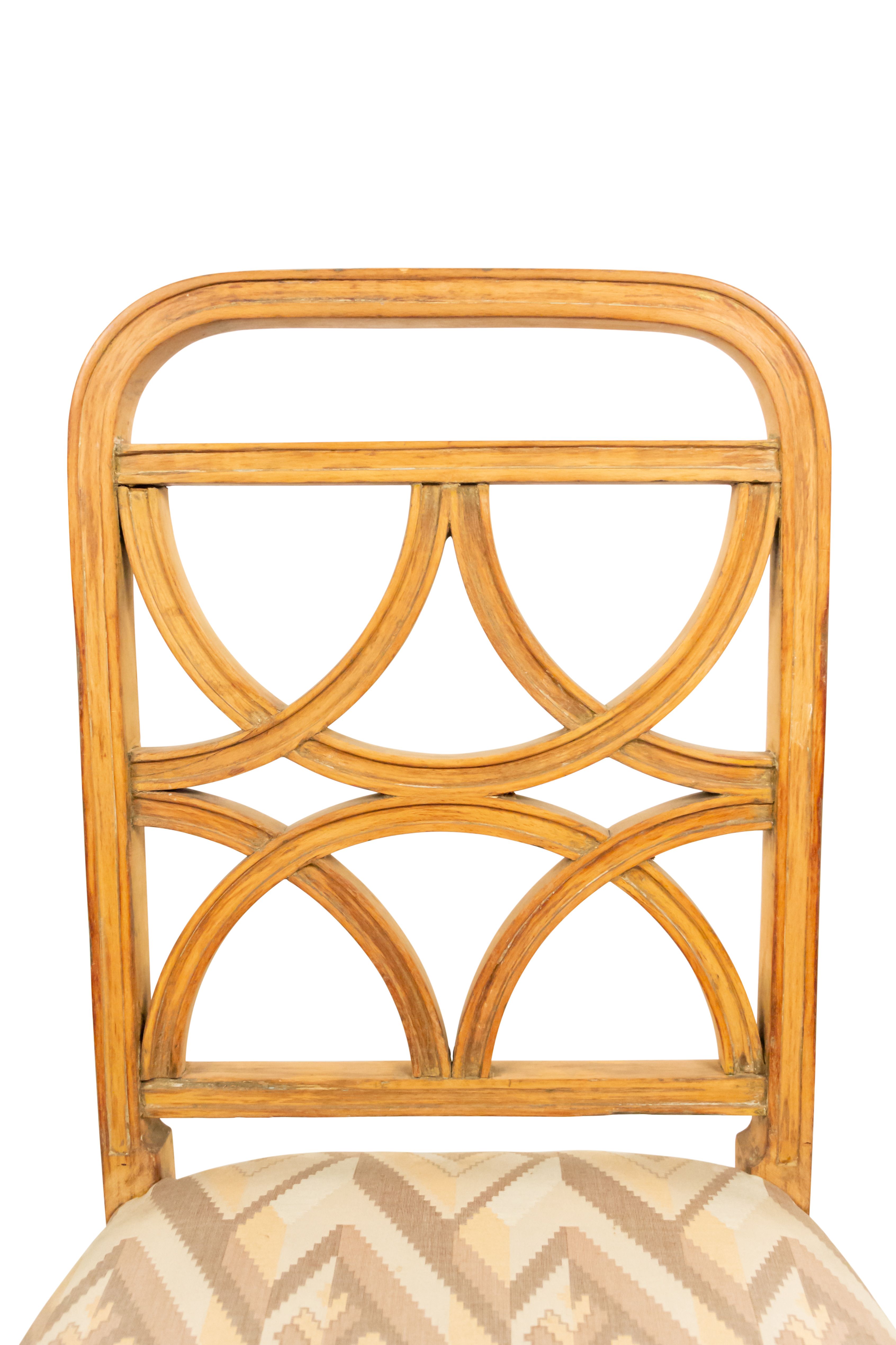 Bentwood Art Deco Geometric Side Chairs