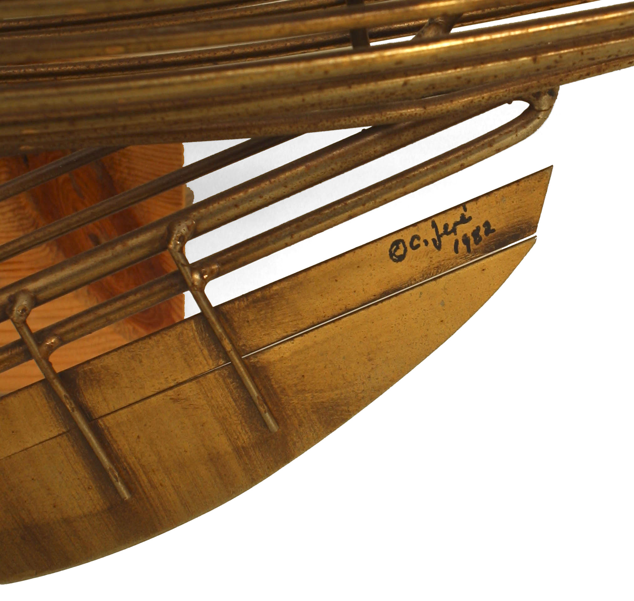 American Post-War Tubular Sail Boat Plaque