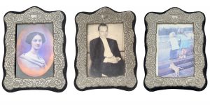American Victorian Style Silver Metal Picture Frames