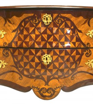 Continental Rococo Gilt Mahogany Commode
