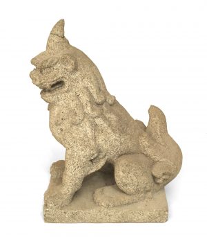 Asian Granite Foo Dog Figures