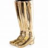 Brass Rainboot-Shaped Umbrella Stand