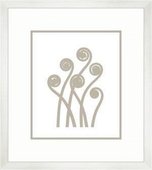 "Graphic Stem in Taupe VI" Art Print