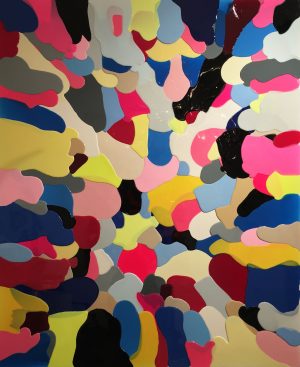 Ray Geary "Pour 3" Multicolored Resin
