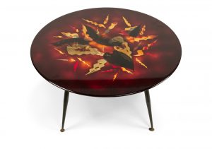 Bernard Dunand French Mid-Century Geometric  Lacquered Coffee Table